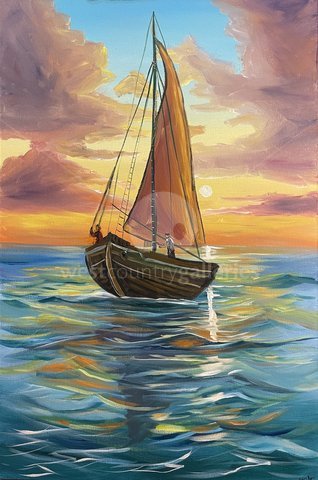 Image of Sailing In The Sunset